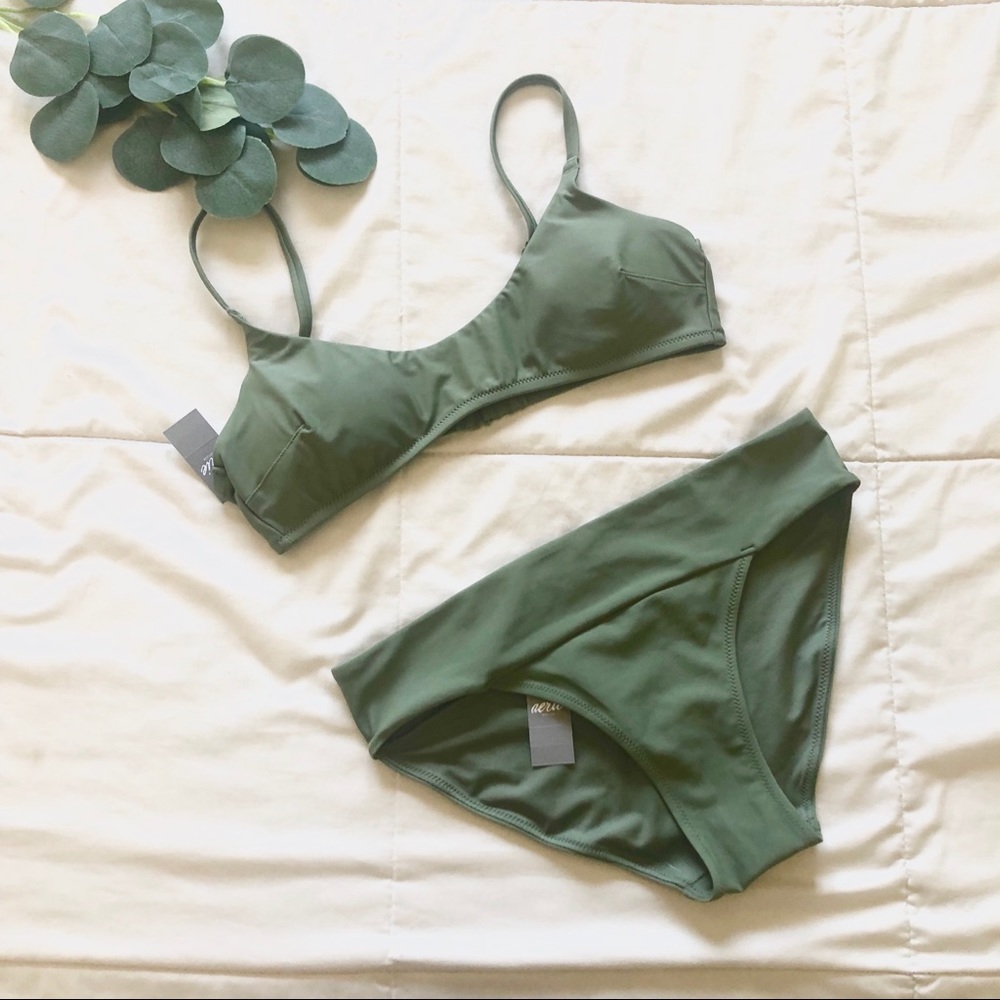 ***SOLD***NWT Aerie Army Green Bikini Set